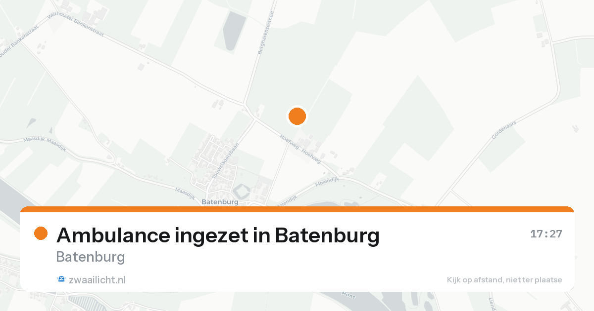 Ambulance ingezet in Batenburg — 17 aug 2026