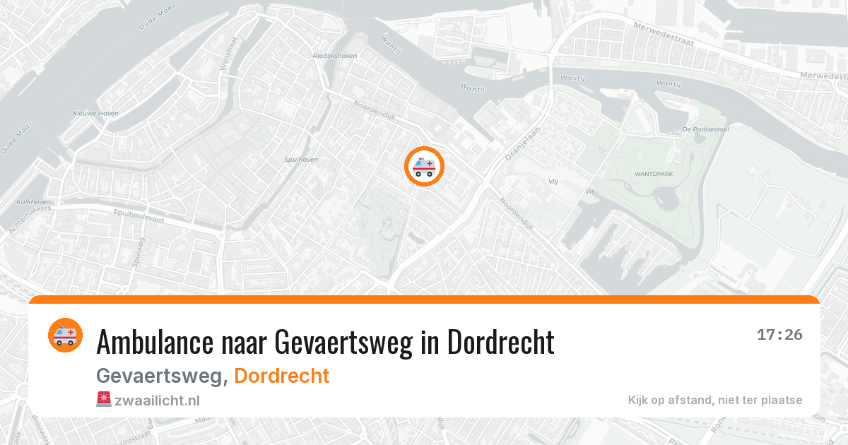 Ambulance naar Gevaertsweg in Dordrecht — 24 mrt 2026