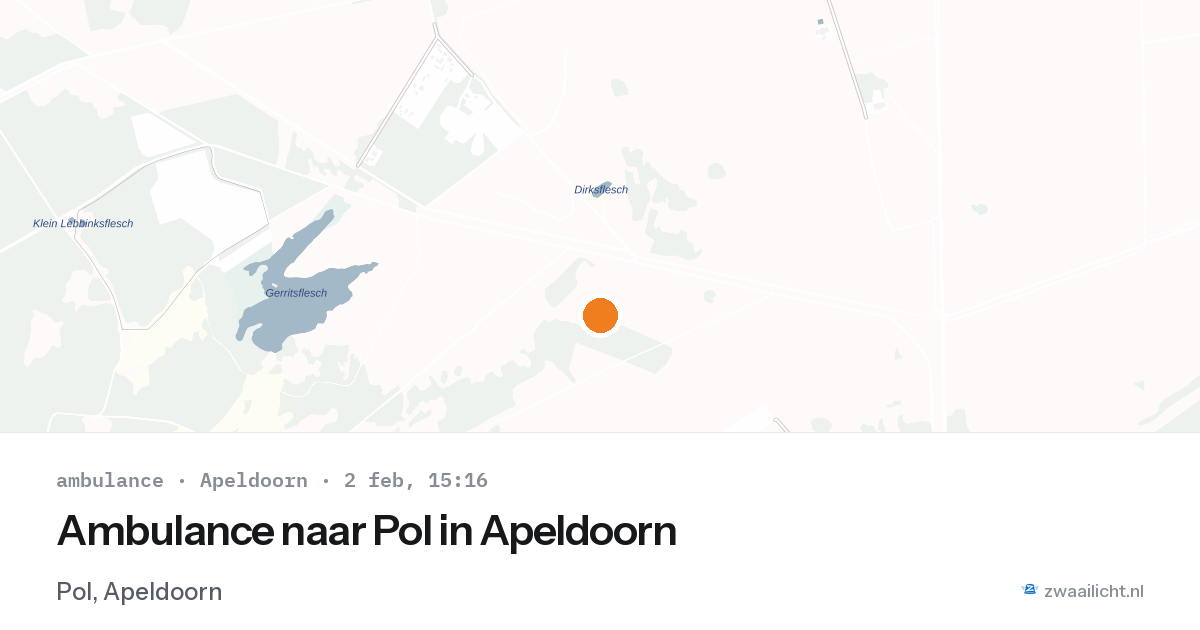 Ambulance naar Pol in Apeldoorn — 2 feb 2026