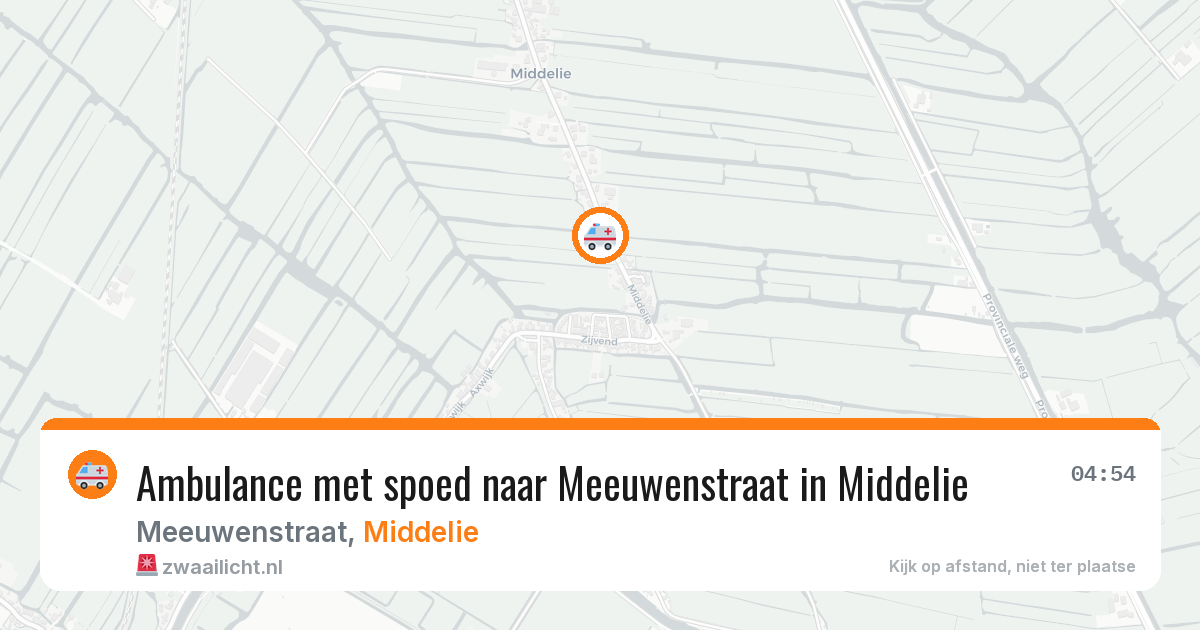 Ambulance met spoed naar Meeuwenstraat in Middelie — 26 apr 2026