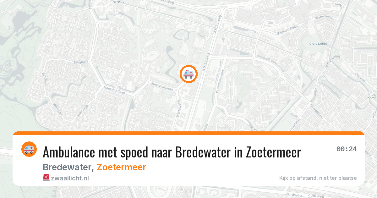 Ambulance met spoed naar Bredewater in Zoetermeer — 4 jul 2026