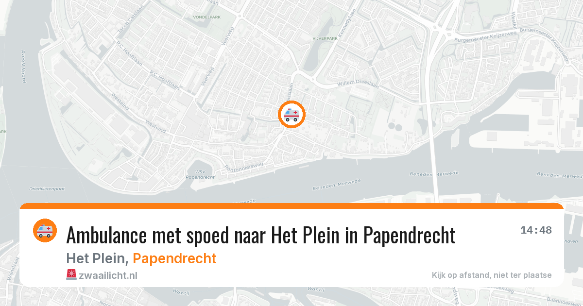 Ambulance met spoed naar Het Plein in Papendrecht — 26 jan 2026