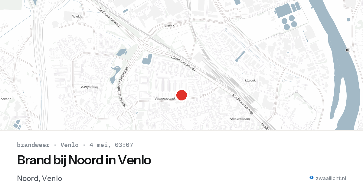 Brand bij Noord in Venlo — 4 mei 2026