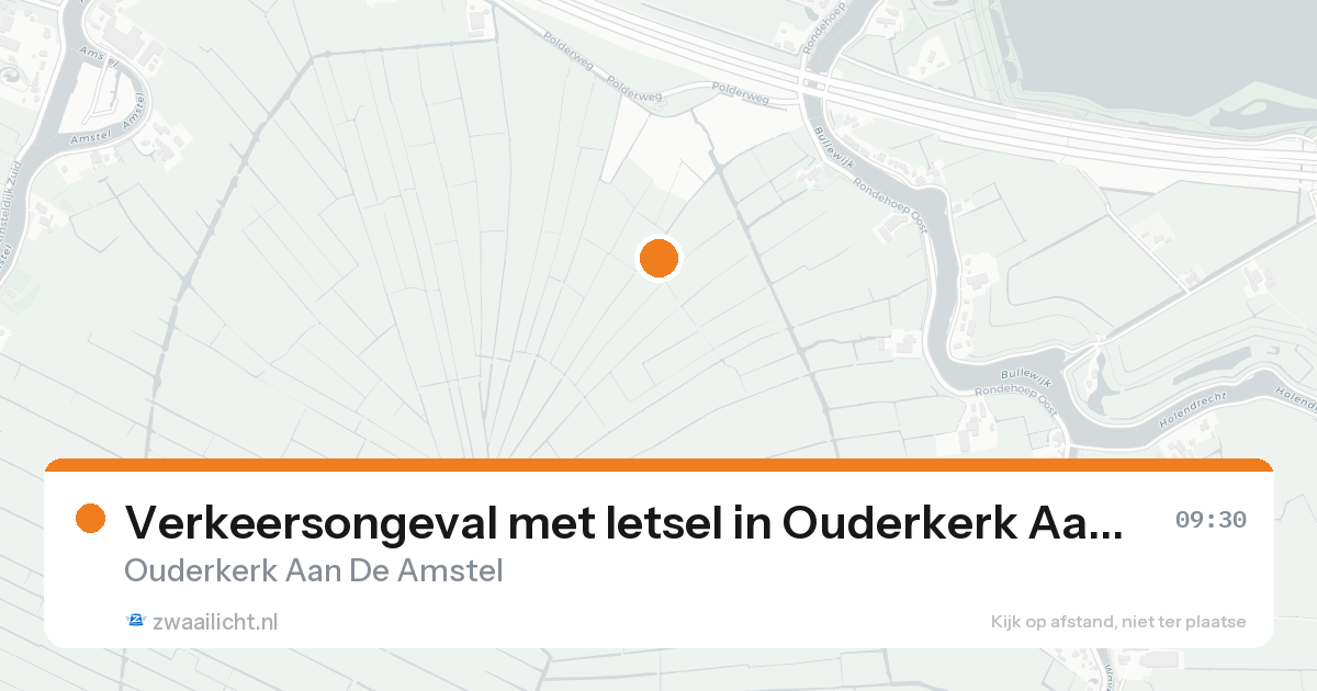 Verkeersongeval met letsel in Ouderkerk Aan De Amstel — 18 aug 2026