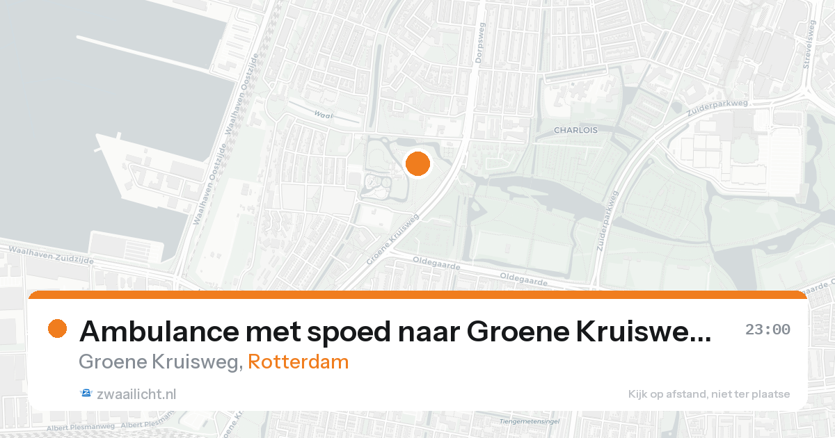 Ambulance met spoed naar Groene Kruisweg in Rotterdam — 29 jun 2026