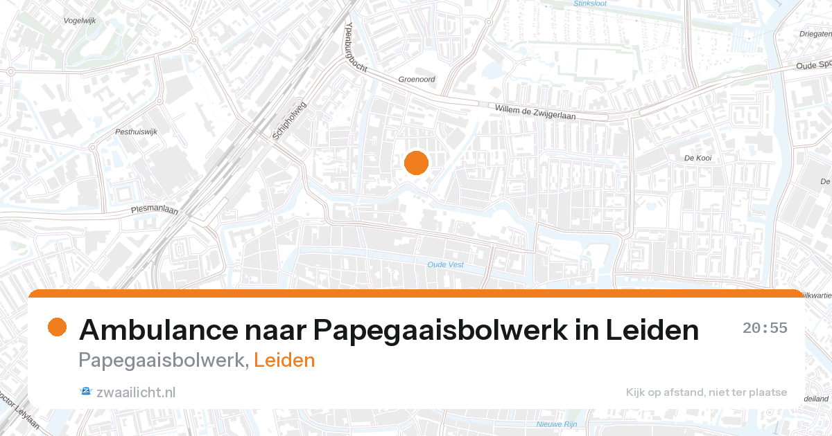 Ambulance naar Papegaaisbolwerk in Leiden — 23 feb 2026