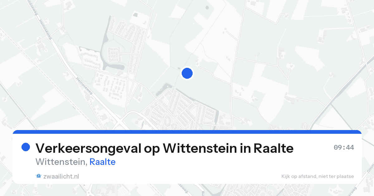 Verkeersongeval op Wittenstein in Raalte — 13 aug 2026