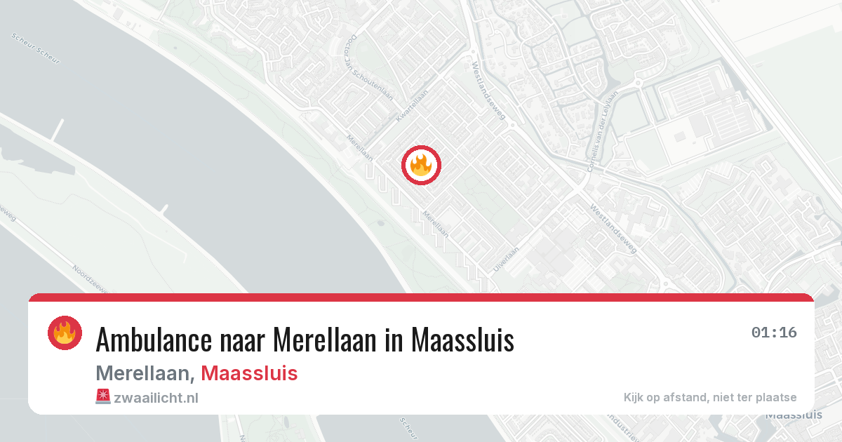 Ambulance naar Merellaan in Maassluis — 26 jun 2026