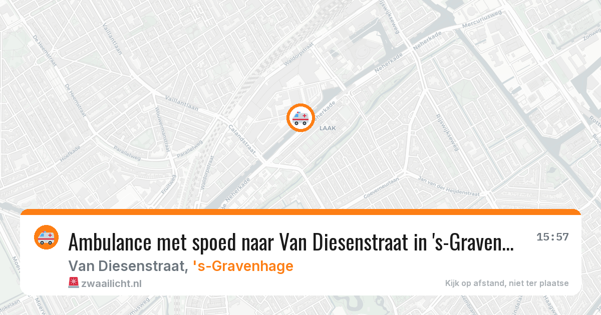 Ambulance met spoed naar Van Diesenstraat in 's-Gravenhage — 7 mei 2026