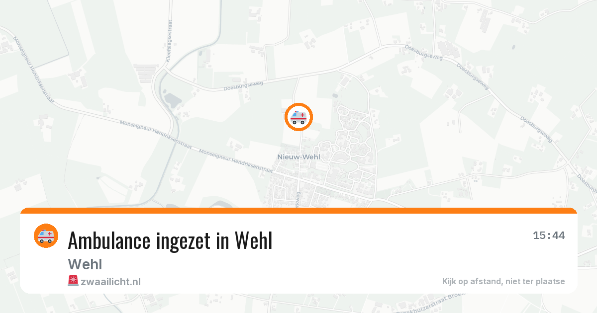 Ambulance ingezet in Wehl — 29 jan 2026