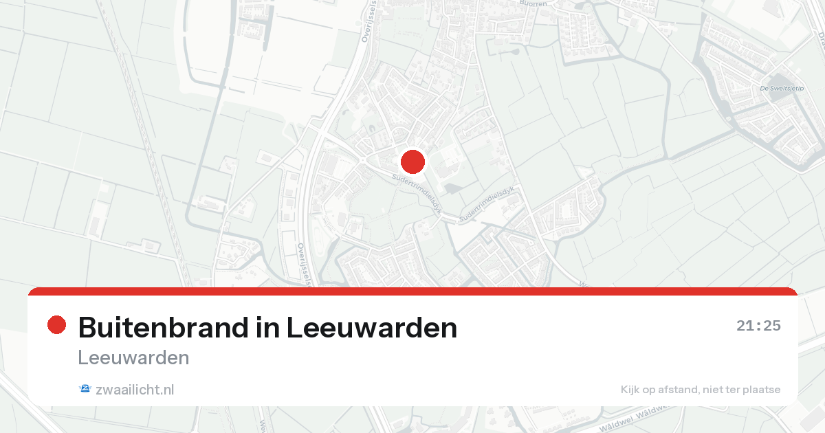 Buitenbrand in Leeuwarden — 16 aug 2026