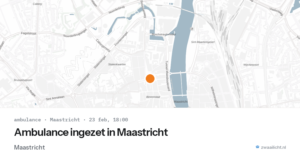 Ambulance ingezet in Maastricht — 23 feb 2026