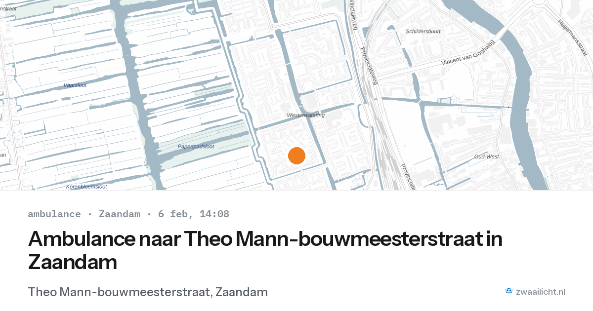 Ambulance naar Theo Mann-bouwmeesterstraat in Zaandam — 6 feb 2026