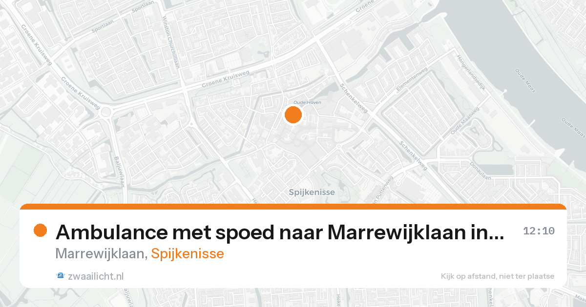 Ambulance met spoed naar Marrewijklaan in Spijkenisse — 4 jul 2026