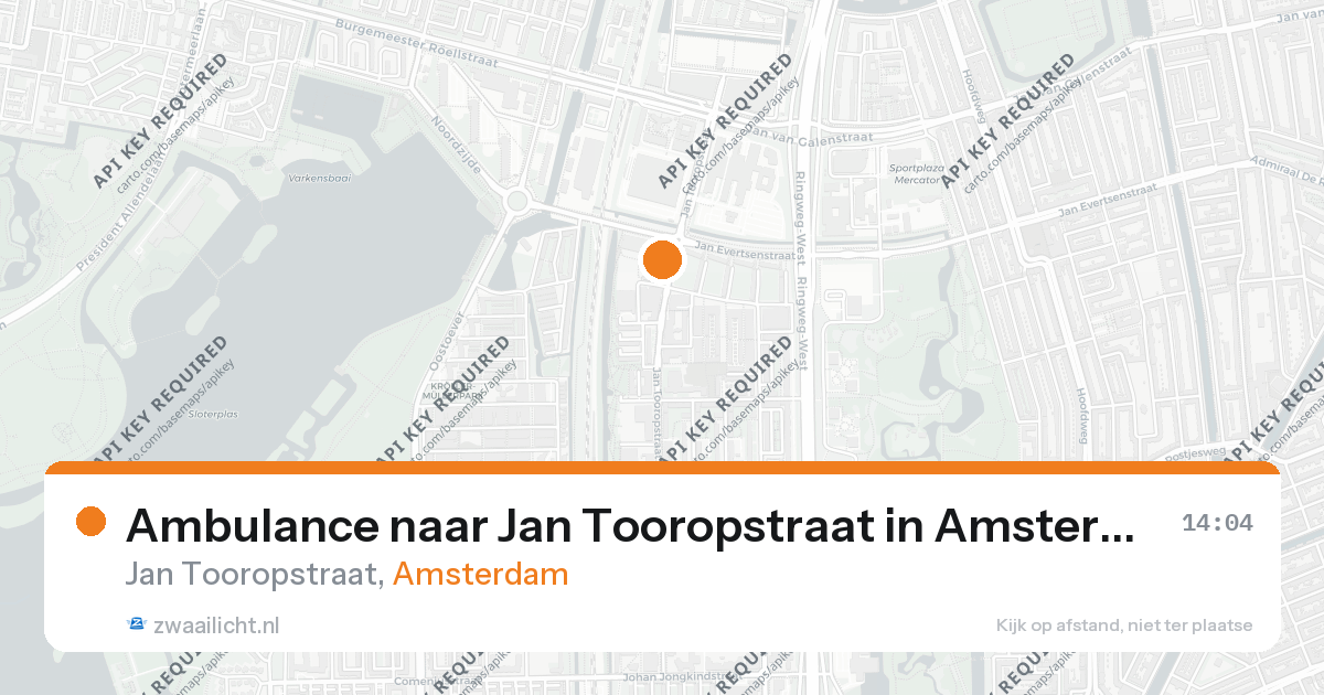 Ambulance naar Jan Tooropstraat in Amsterdam — 26 aug 2026