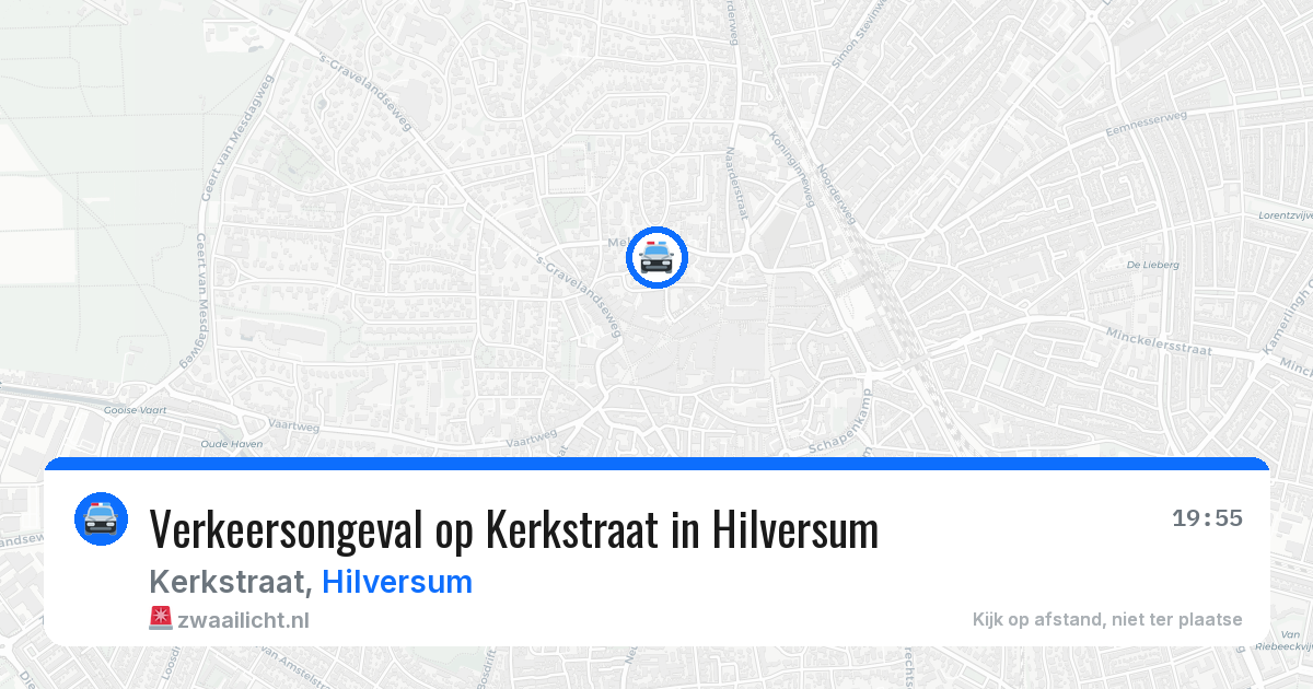 Verkeersongeval op Kerkstraat in Hilversum — 29 jul 2026