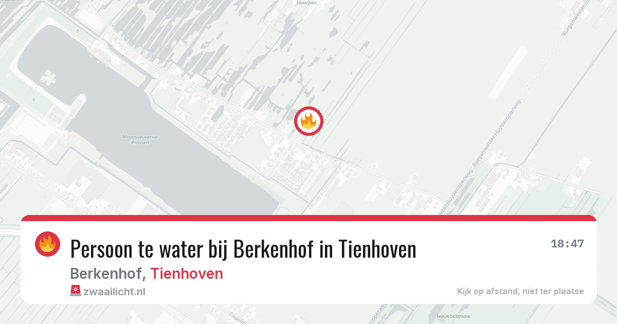 Persoon te water bij Berkenhof in Tienhoven — 27 jun 2026