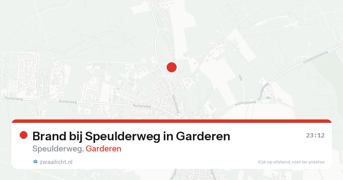 Brand bij Speulderweg in Garderen — 14 aug 2026