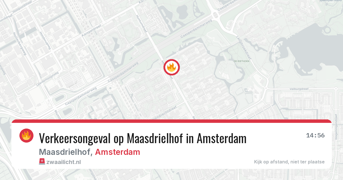 Verkeersongeval op Maasdrielhof in Amsterdam — 4 mrt 2026