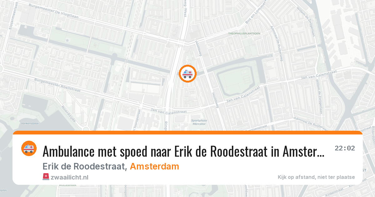 Ambulance met spoed naar Erik de Roodestraat in Amsterdam — 13 jun 2026