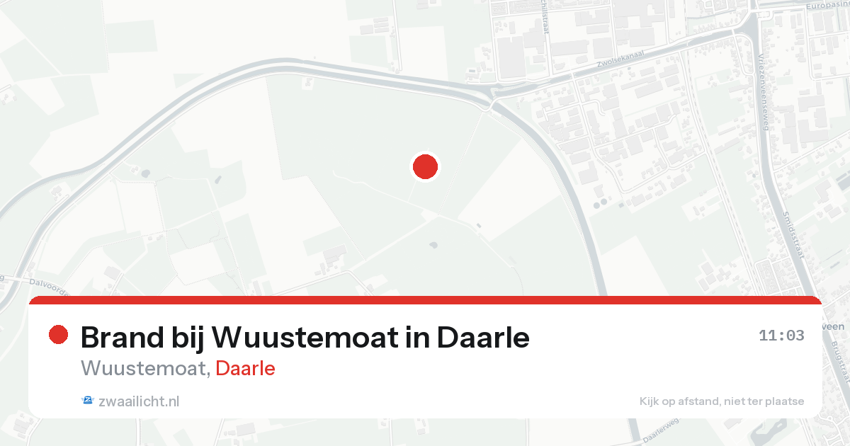 Brand bij Wuustemoat in Daarle — 12 aug 2026