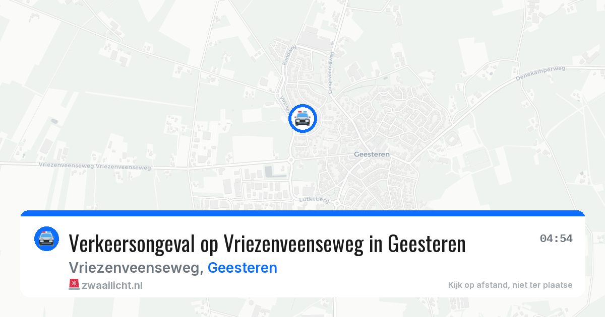 Verkeersongeval op Vriezenveenseweg in Geesteren — 2 aug 2026