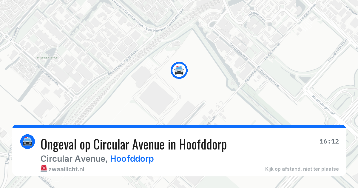 Ongeval op Circular Avenue in Hoofddorp — 20 mrt 2026