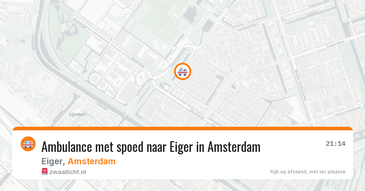 Ambulance met spoed naar Eiger in Amsterdam — 5 jul 2026