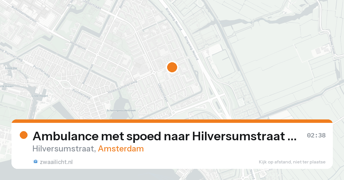 Ambulance met spoed naar Hilversumstraat in Amsterdam — 23 aug 2026