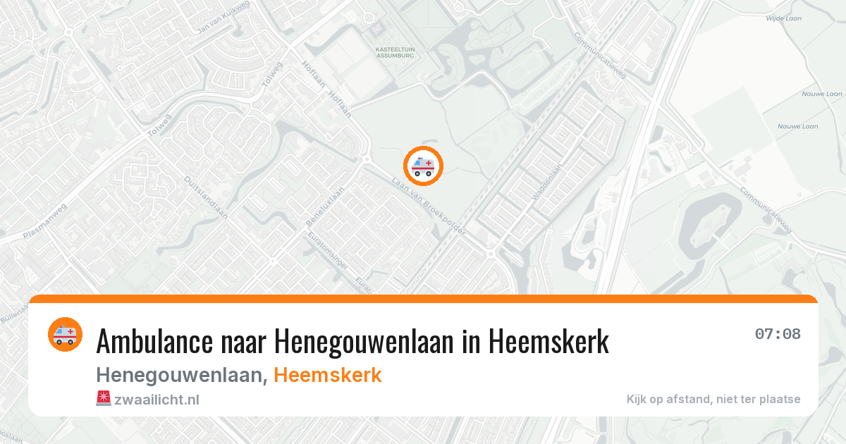 Ambulance naar Henegouwenlaan in Heemskerk — 19 jun 2026