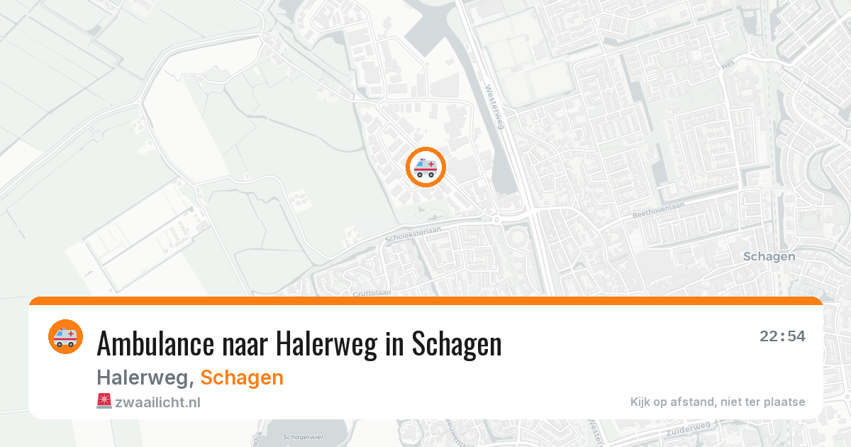 Ambulance naar Halerweg in Schagen — 1 aug 2026