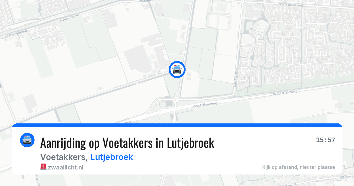 Aanrijding op Voetakkers in Lutjebroek — 5 jun 2026