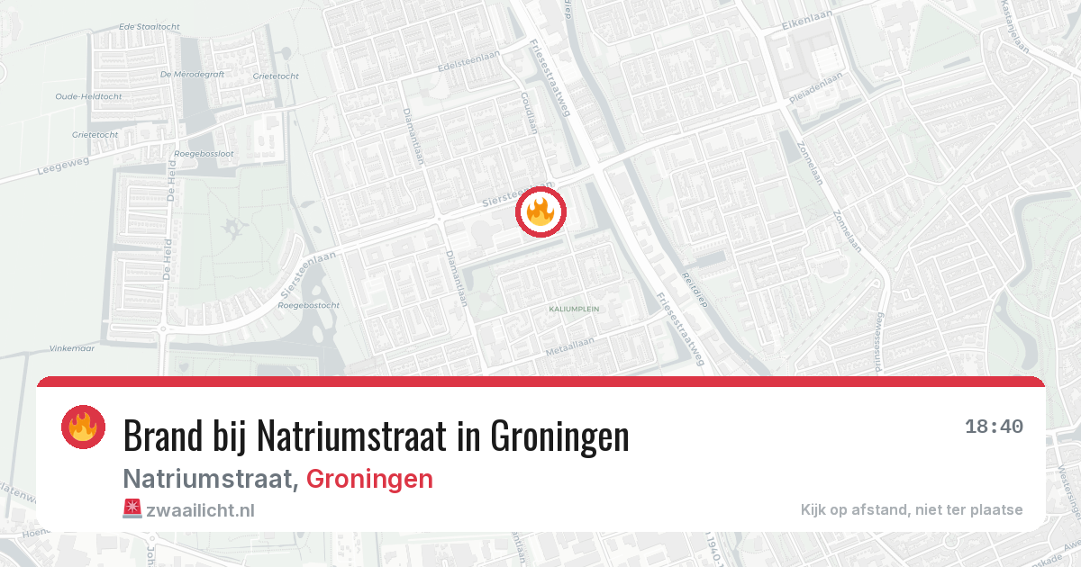 Brand bij Natriumstraat in Groningen — 30 apr 2026