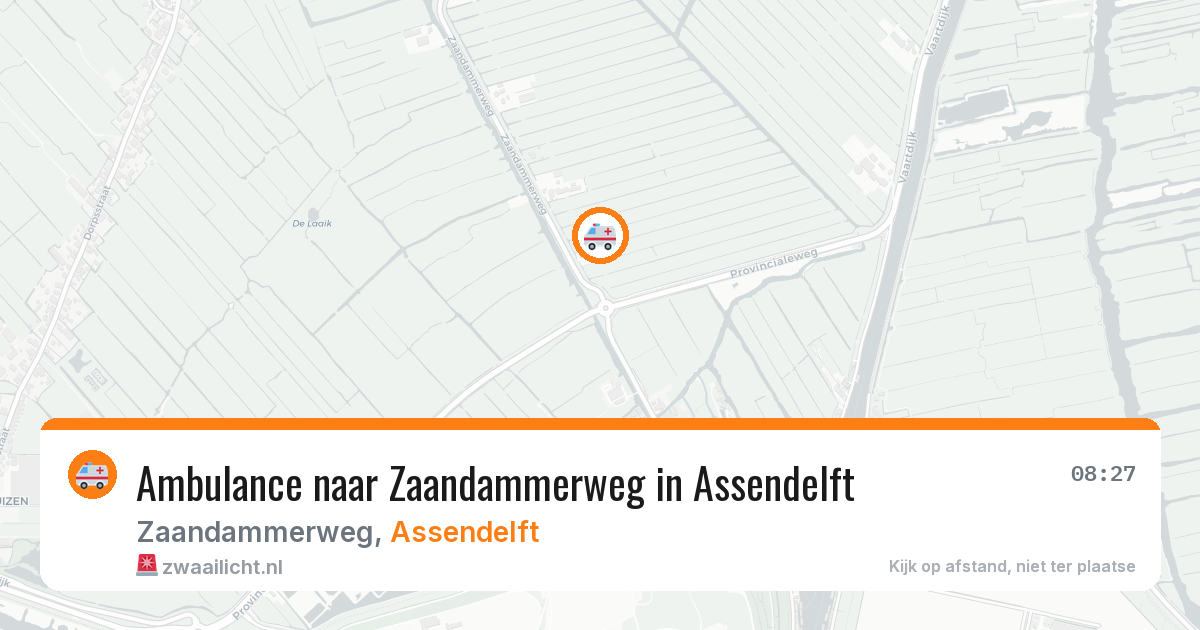 Ambulance naar Zaandammerweg in Assendelft — 7 aug 2026