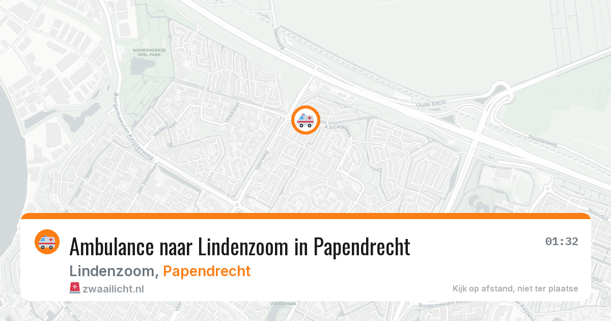 Ambulance naar Lindenzoom in Papendrecht — 17 jul 2026