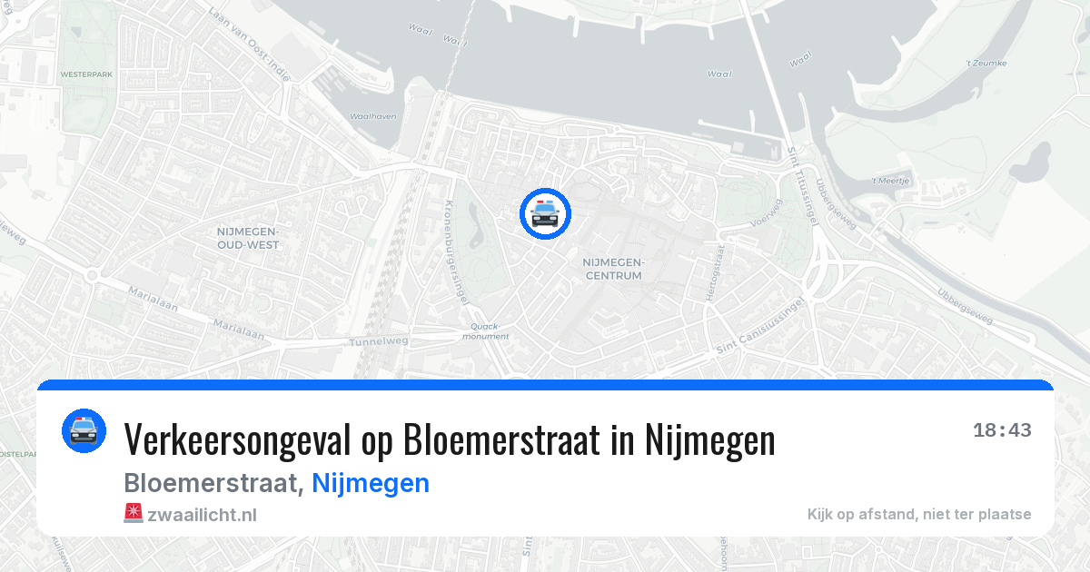 Verkeersongeval op Bloemerstraat in Nijmegen — 20 apr 2026