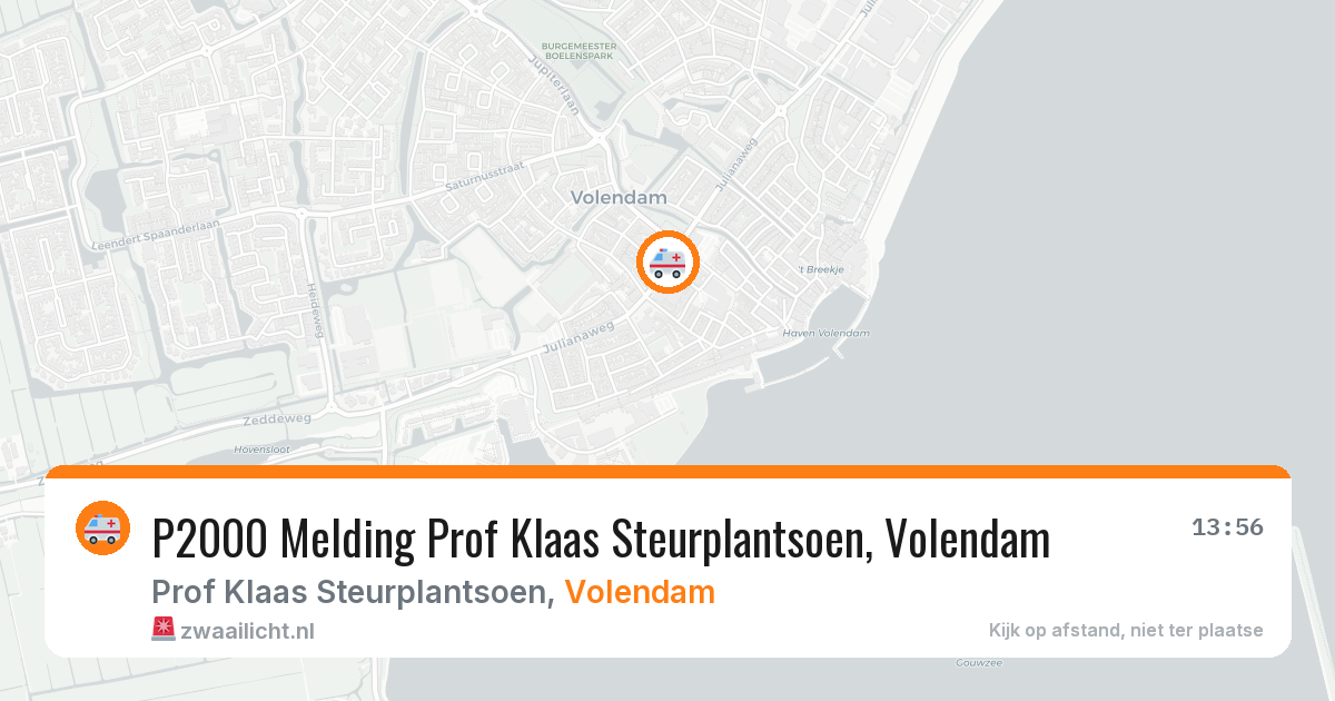 P2000 Melding Prof Klaas Steurplantsoen, Volendam — 7 feb 2026