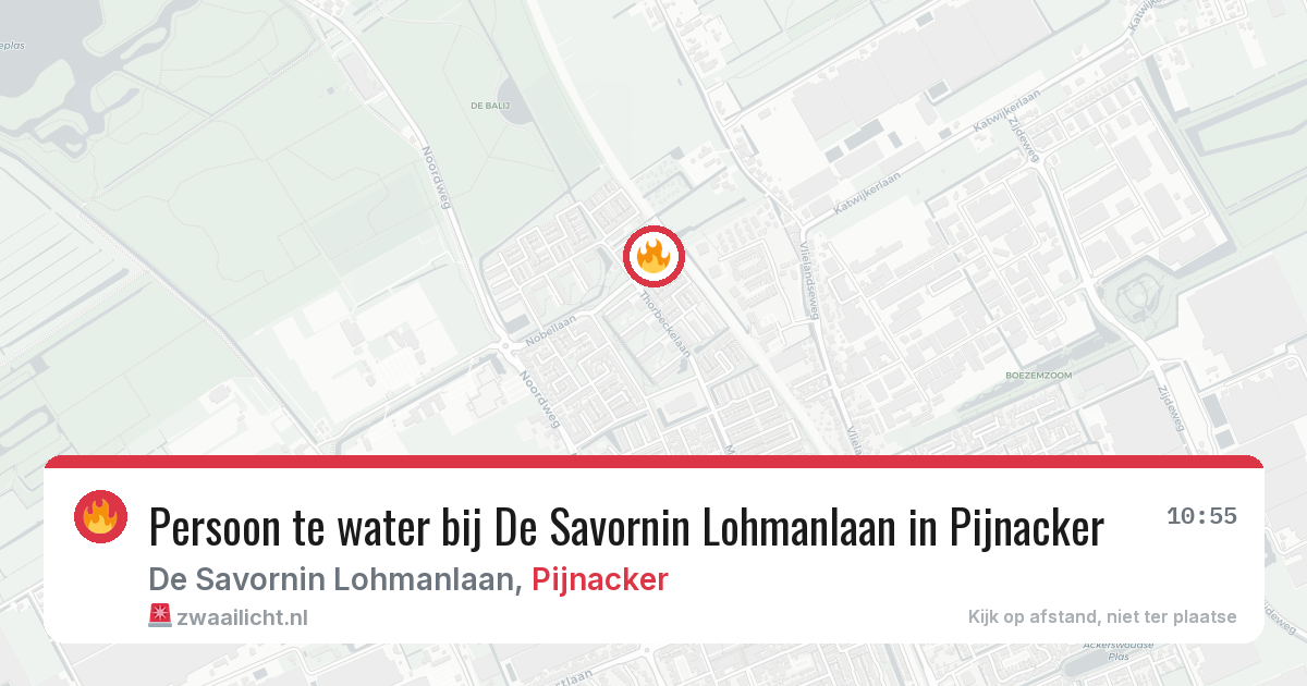 Persoon te water bij De Savornin Lohmanlaan in Pijnacker — 18 jul 2026