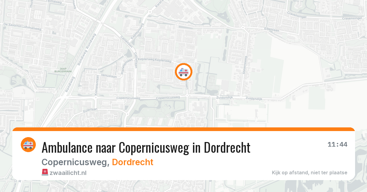 Ambulance naar Copernicusweg in Dordrecht — 2 apr 2026