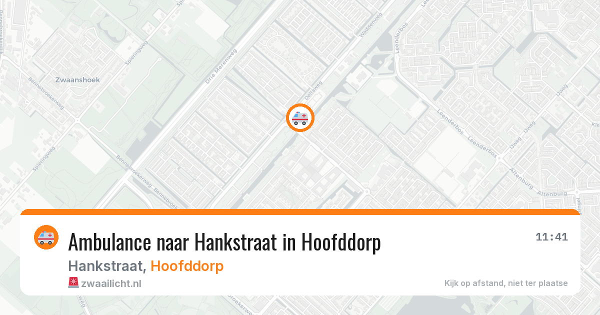 Ambulance naar Hankstraat in Hoofddorp — 23 mrt 2026