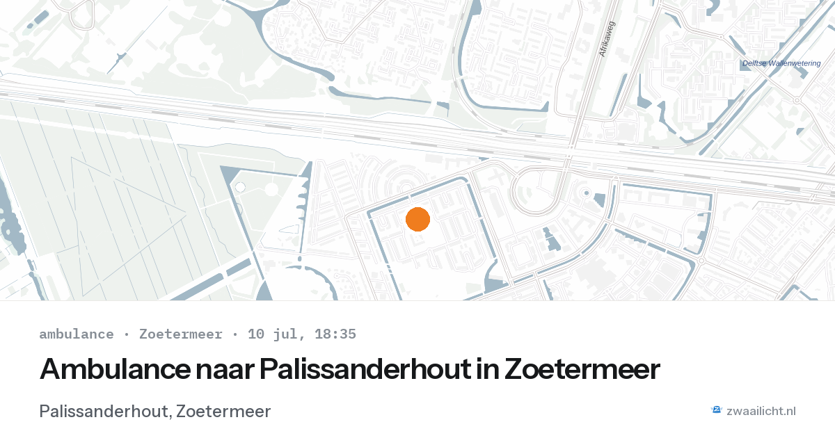Ambulance naar Palissanderhout in Zoetermeer — 10 jul 2026