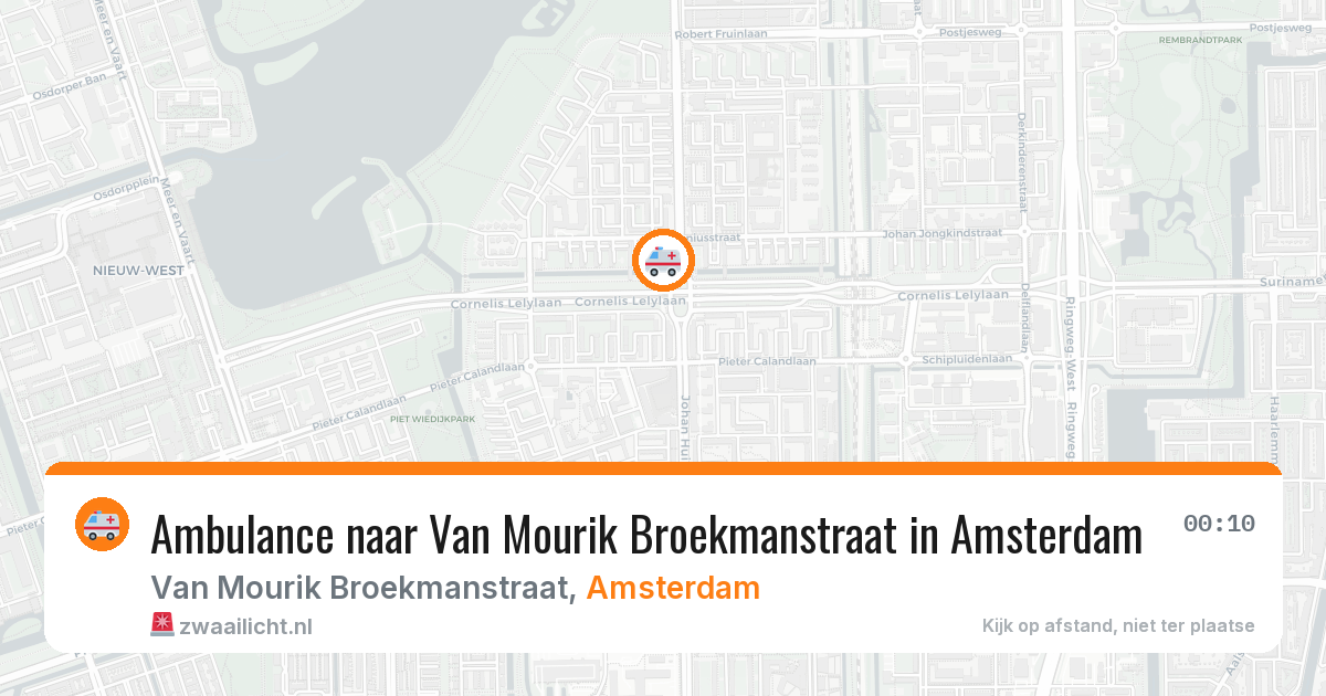Ambulance naar Van Mourik Broekmanstraat in Amsterdam — 4 mrt 2026
