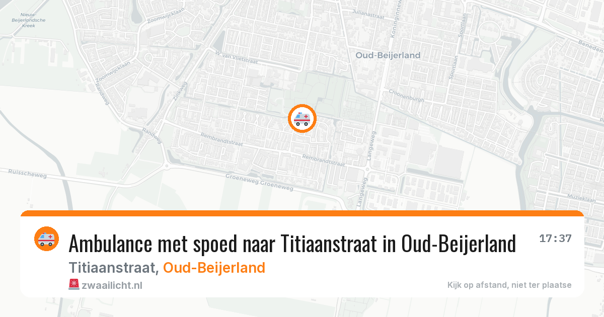 Ambulance met spoed naar Titiaanstraat in Oud-Beijerland — 27 apr 2026