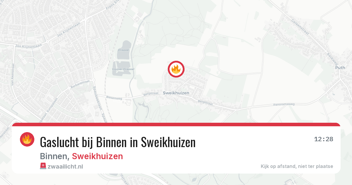 Gaslucht bij Binnen in Sweikhuizen — 9 mei 2026