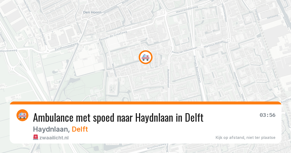 Ambulance met spoed naar Haydnlaan in Delft — 31 mrt 2026