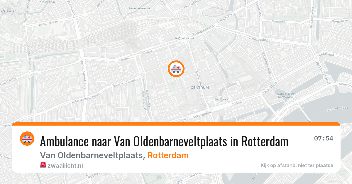 Ambulance naar Van Oldenbarneveltplaats in Rotterdam — 19 mei 2026