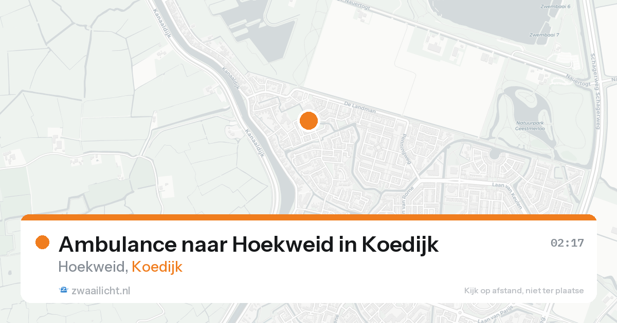 Ambulance naar Hoekweid in Koedijk — 16 aug 2026