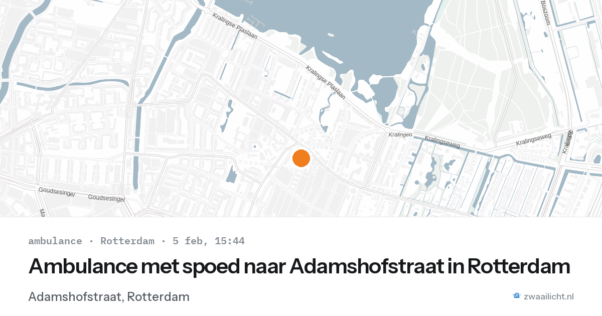 Ambulance met spoed naar Adamshofstraat in Rotterdam — 5 feb 2026