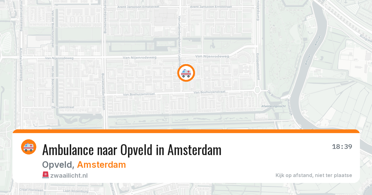 Ambulance naar Opveld in Amsterdam — 2 apr 2026