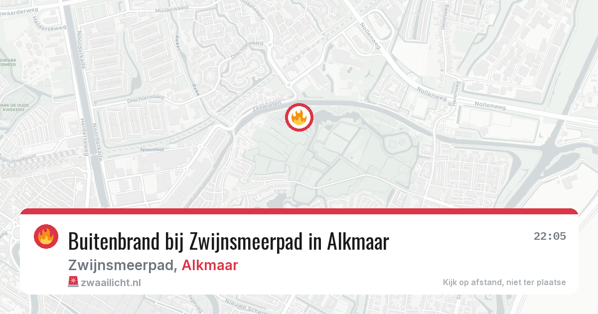 Buitenbrand bij Zwijnsmeerpad in Alkmaar — 12 aug 2026